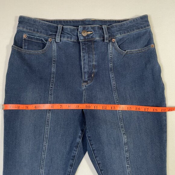 Duluth Trading Jean-etics High Rise Slim Leg Front Seam Size 10P - Picture 7 of 14